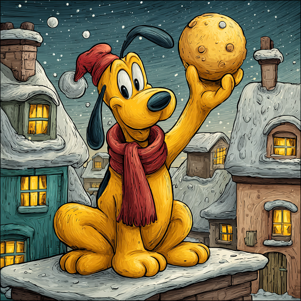 Pluto Guards The Ornament Moon Bakery paint by number [AI-d7aeb237-e9c67baf1a90]