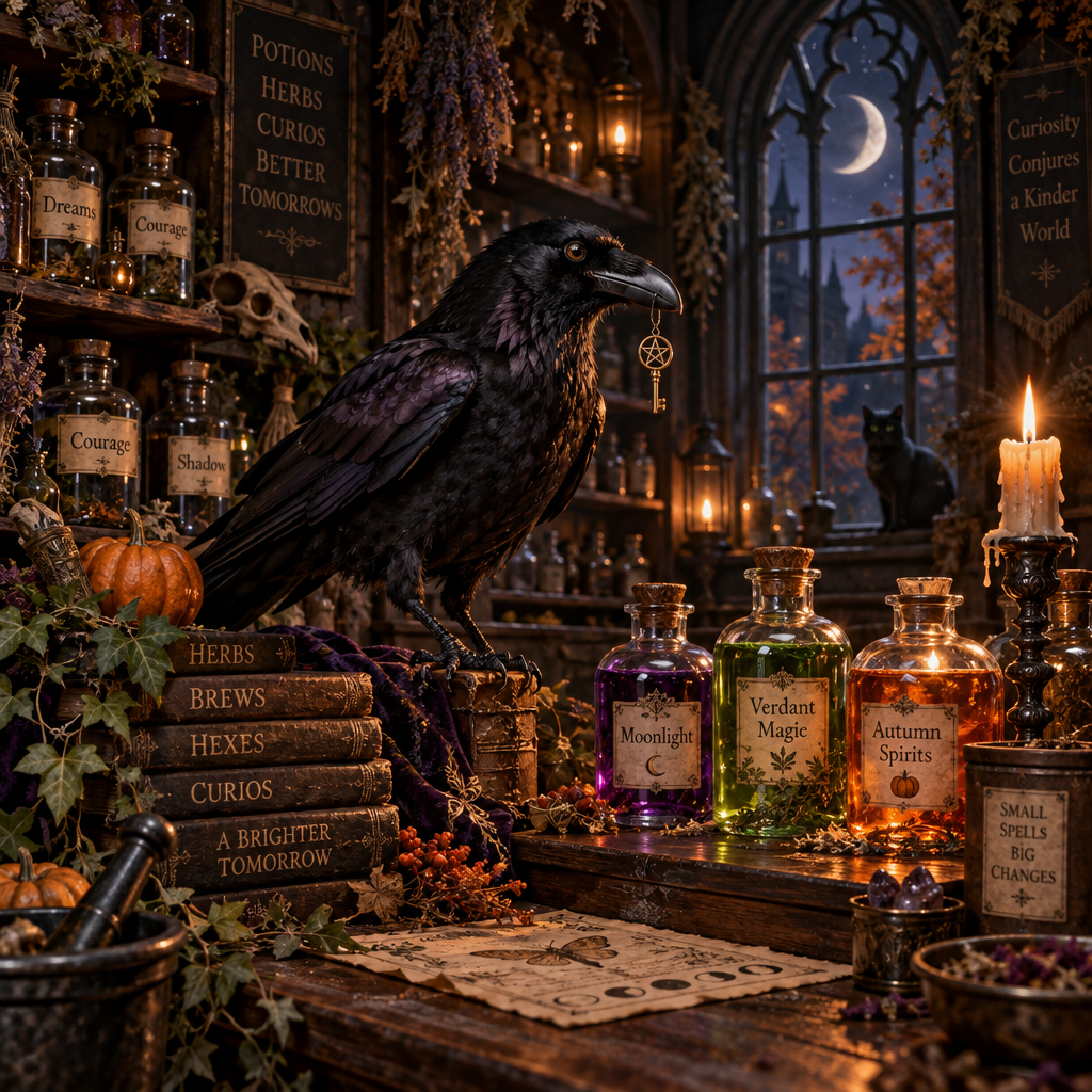 Halloween Raven Apothecary paint by numbers [AI-eb1de00c-a845b28862e9]