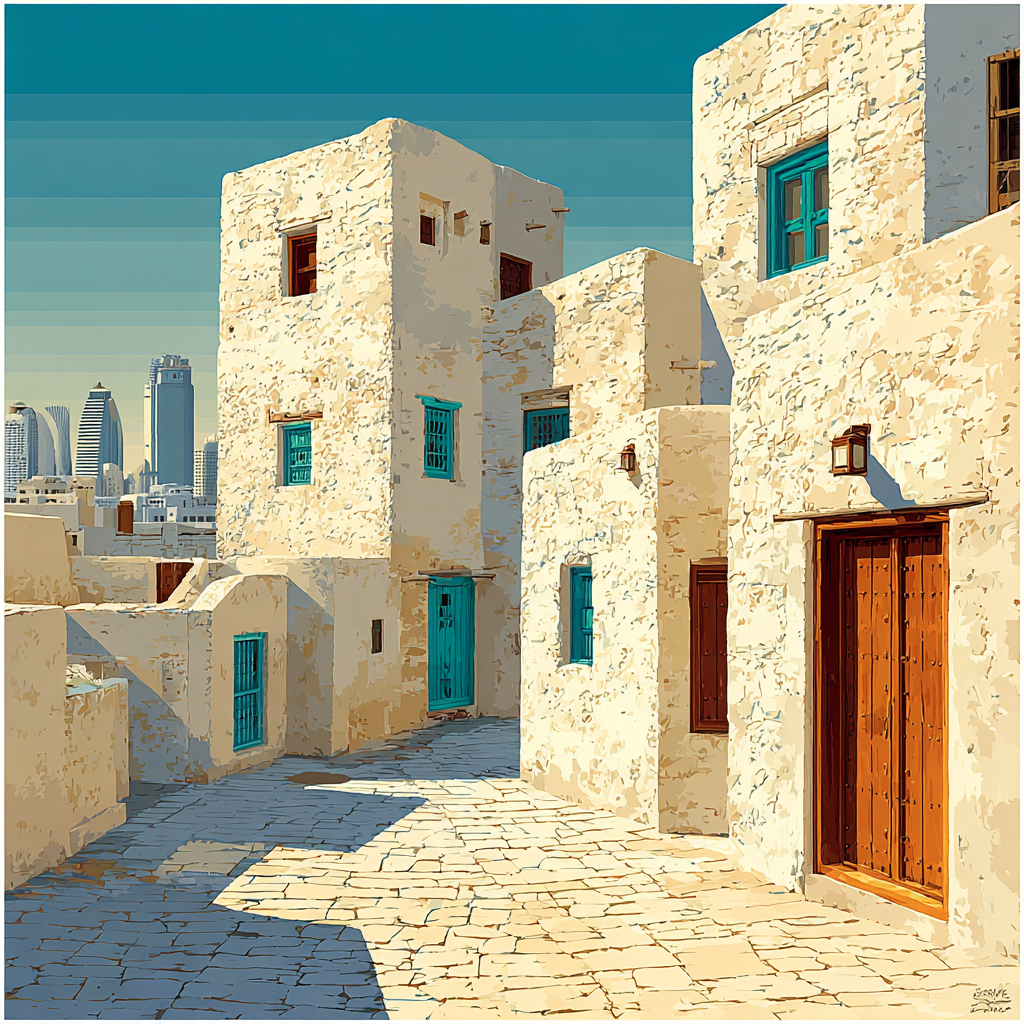 Red Sandstone Courtyard Of Qasr Al Hosn Abu Dhabi United Arab Emirates paint by numbers [AI-d30cd1b9-d80410486752]