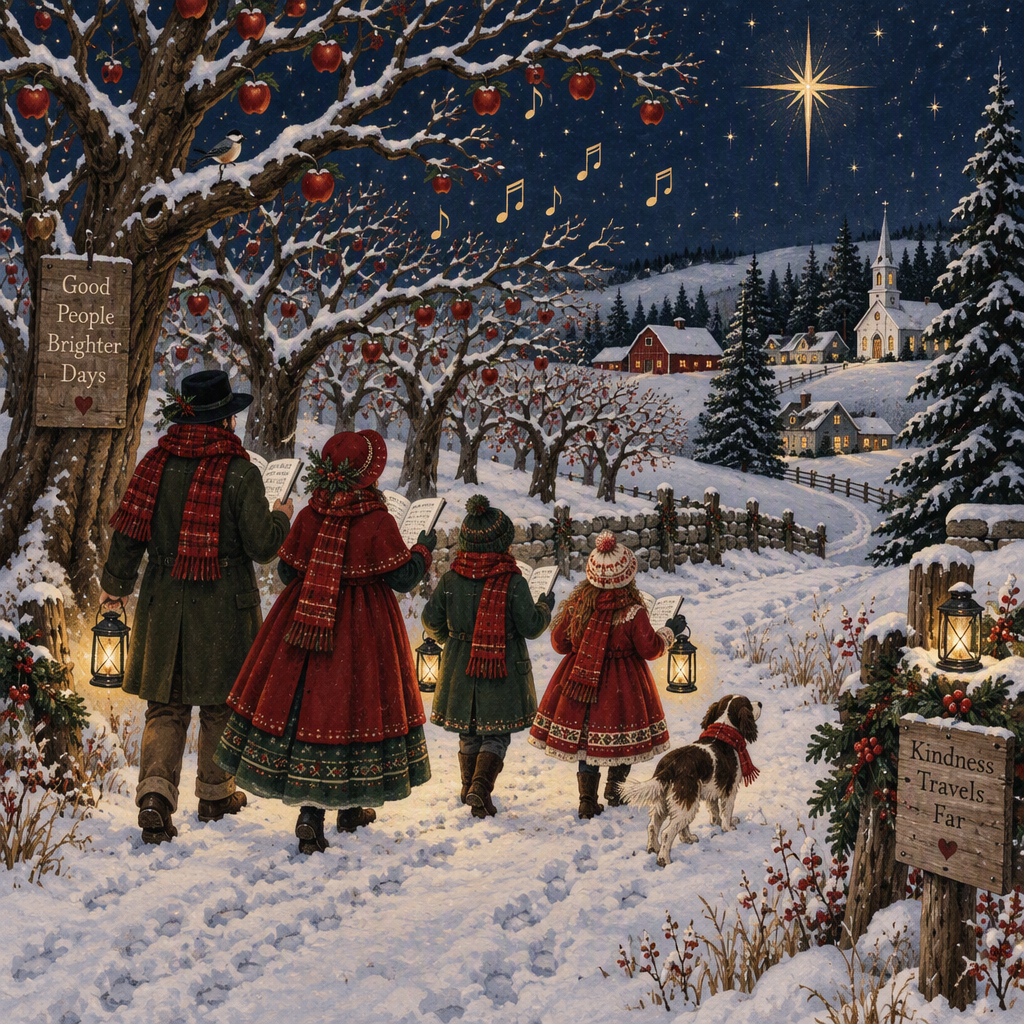 Christmas Frosted Orchard Carol Painting by numbers kit [AI-b0f949dd-7546df96a9c0]