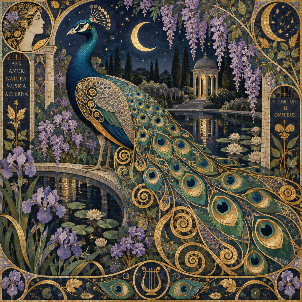 Gustav Peacock Sonata Number painting [AI-09941c35-6ed62ce9c18e]