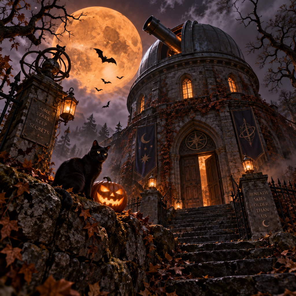 Halloween Moonlit Observatory DIY paint by numbers [AI-7a6fe00d-a4ab4d951238]