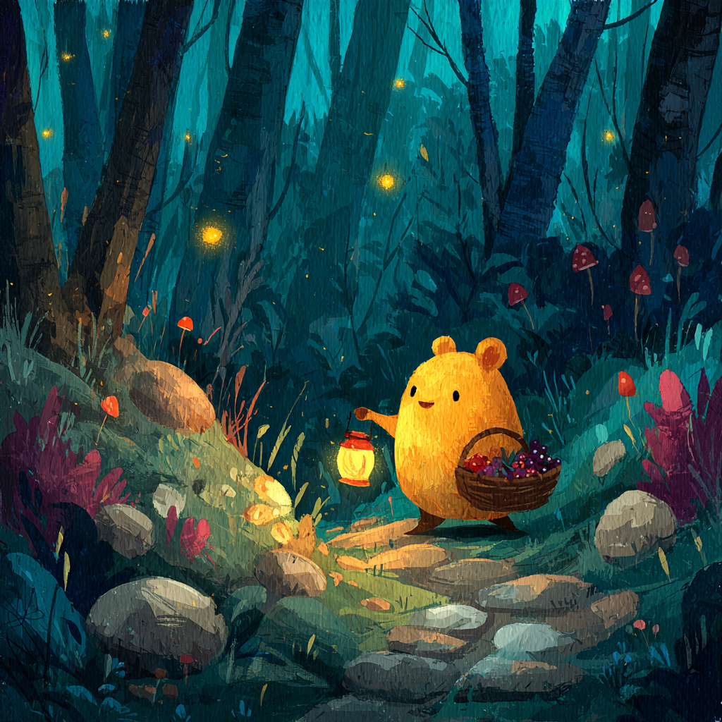 Gurgi Forest Lantern Snack Quest Disney Inspired painting number kit [AI-d82c011f-3d57a41c1530]