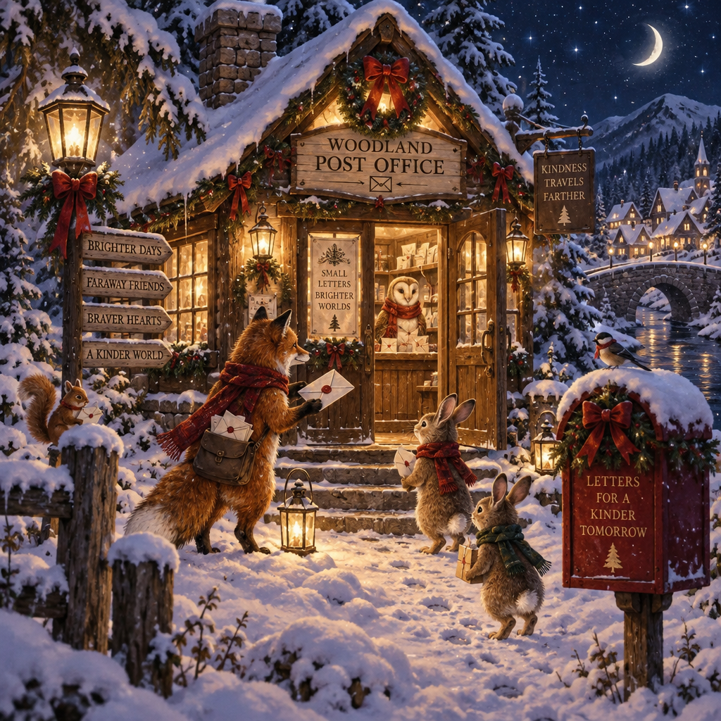 Christmas Moonlit Post Office paint by numbers [AI-877e1581-9a7a3aefbeb2]
