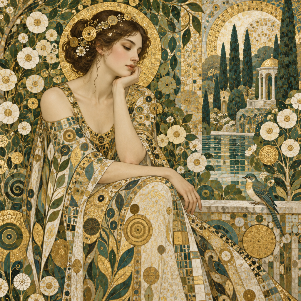 Gustav Garden Dream Paint by numbers art [AI-4dd83bac-4b2a13a5b40f]