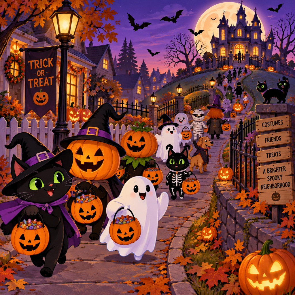 Halloween Pumpkin Parade Number painting [AI-7d26608c-96aaf77debb3]