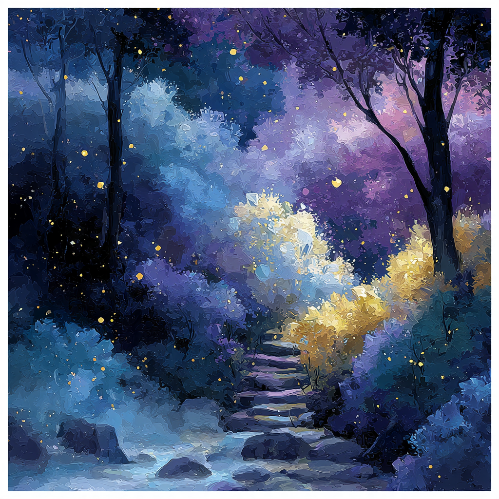 Odilon Redon Inspired Dreaming Crystal Forest paint by numbers [AI-b733971e-59f084598605]