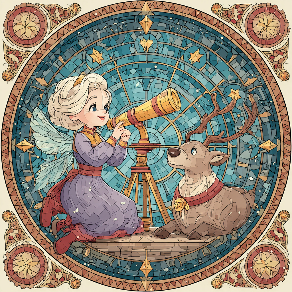 Pixie Dust Reindeer Observatory paint by color [AI-4e613ee0-c3745f419057]
