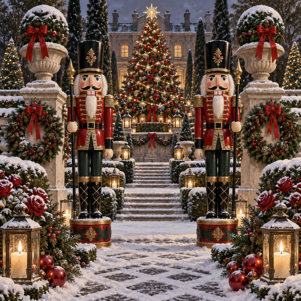 Nutcracker Garden In Snow Number painting [AI-be645723-b655eb8f95c2]