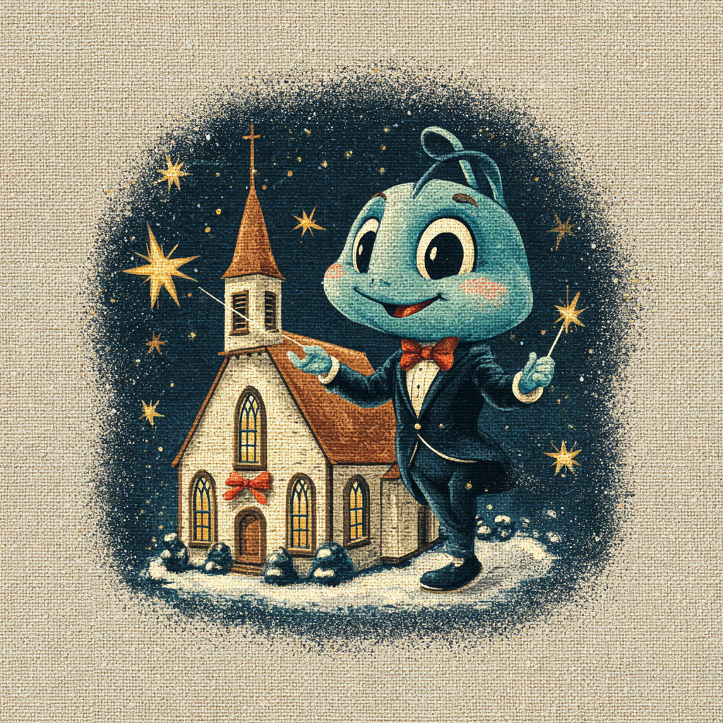 Jiminy Cricket Conducts The Christmas Wish Choir paint by color [AI-736b8a70-57b02a035b94]