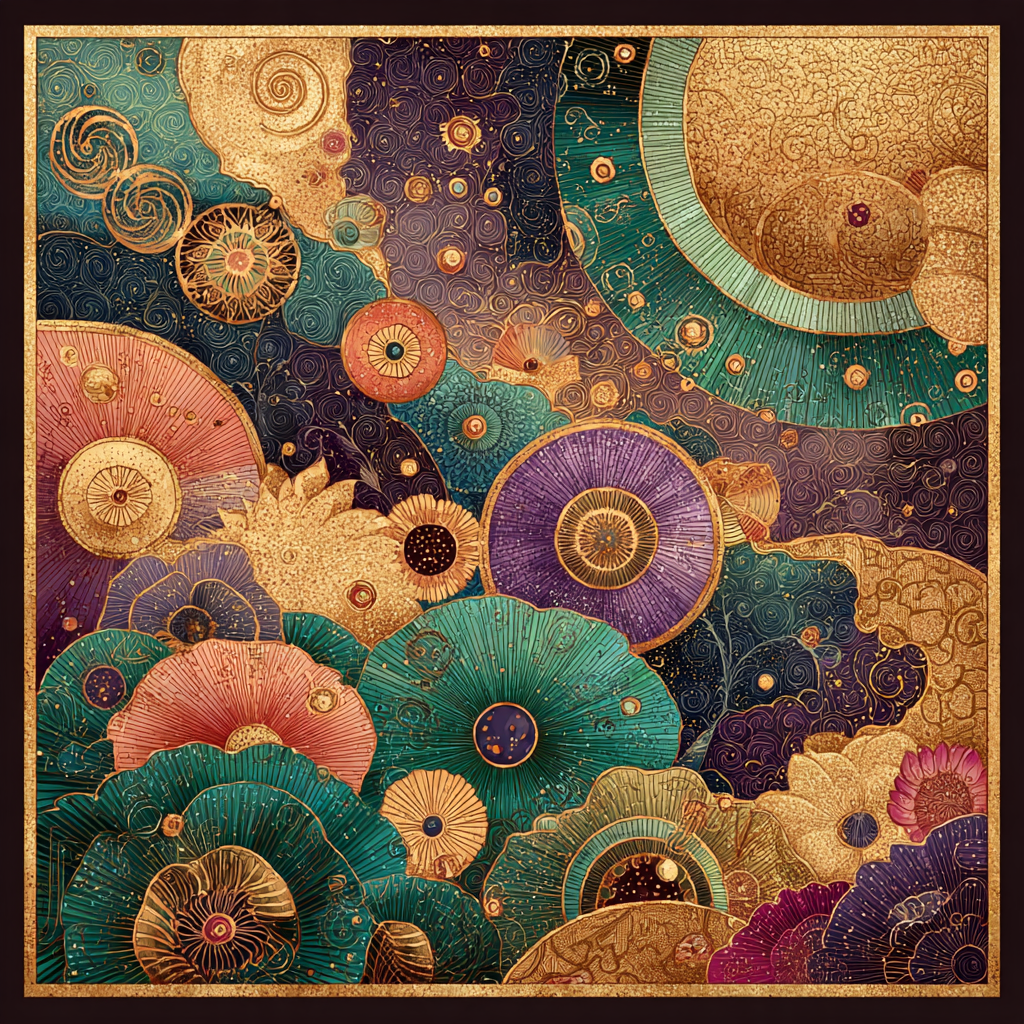 Gustav Klimt Inspired Verdigris Equinox Dreamlace paint by number [AI-8b9c3e33-98a69e3e3ea5]