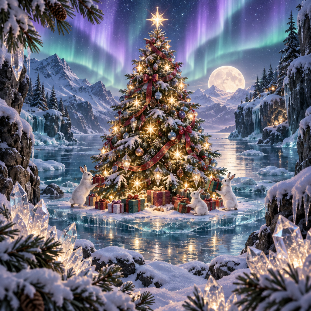 The Velvet Aurora Gift Tree Cove painting number kit [AI-53c55464-49af601000ad]