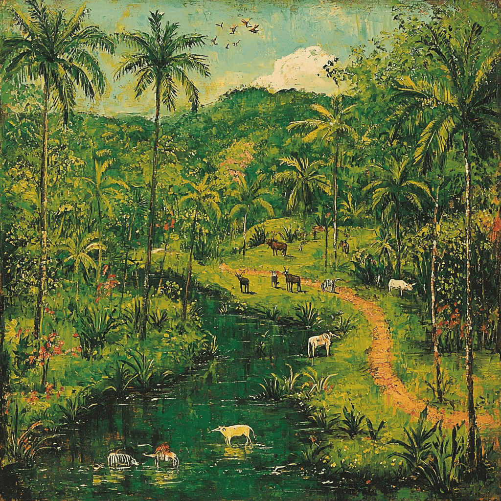 Henri Rousseau Inspired Vivid Jungle Visions Number Painting