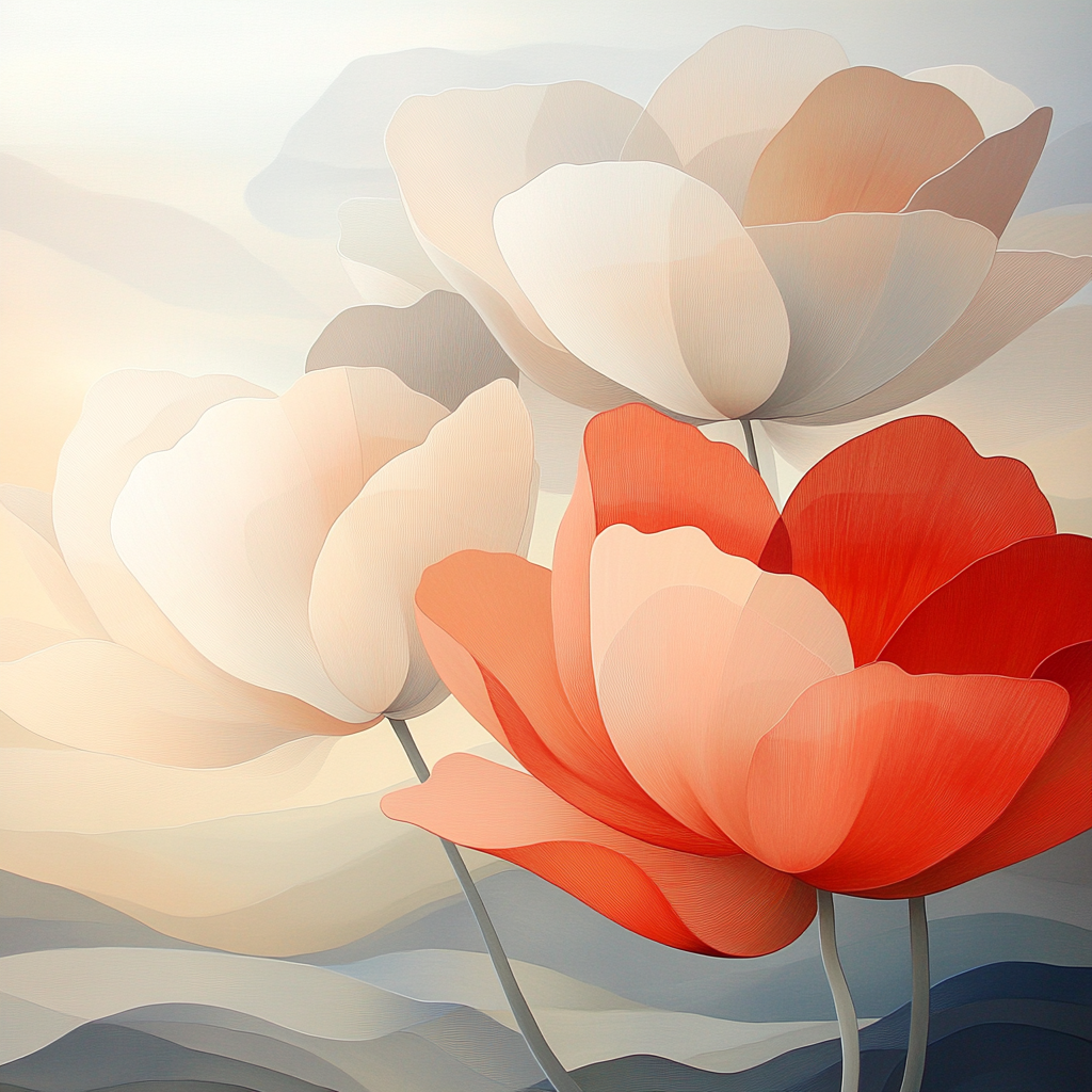 Georgia OKeeffe Inspired Desert Flowers painting number kit