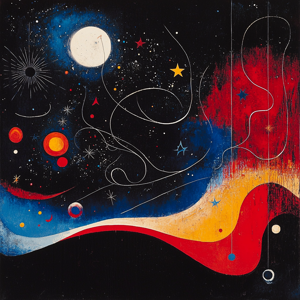 Joan Miró Inspired Dreamscape Constellation Paint By Numbers Art