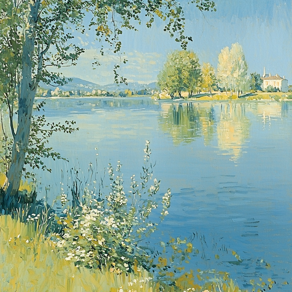 Berthe Morisot Inspired Serene Lakeside Tranquility Painting By Numbers Kit