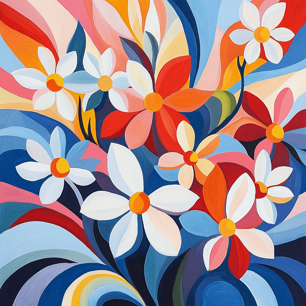 Kandinsky Inspired Blooming Abstraction DIY Paint By Numbers