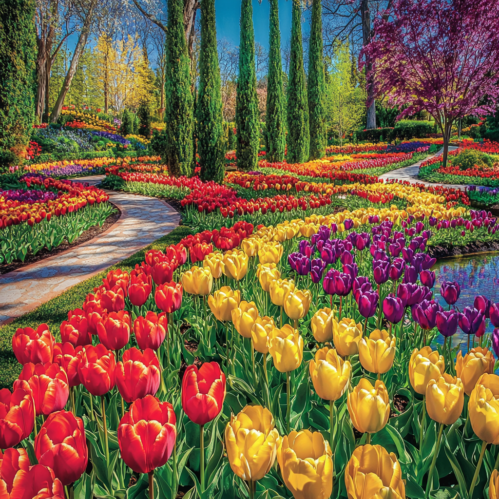 Keukenhof Gardens - Lisse Numbered Painting Kits