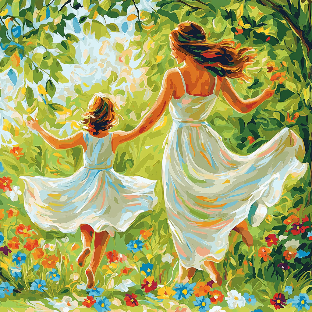 Mom And Me In Harmony Painting Number Kit