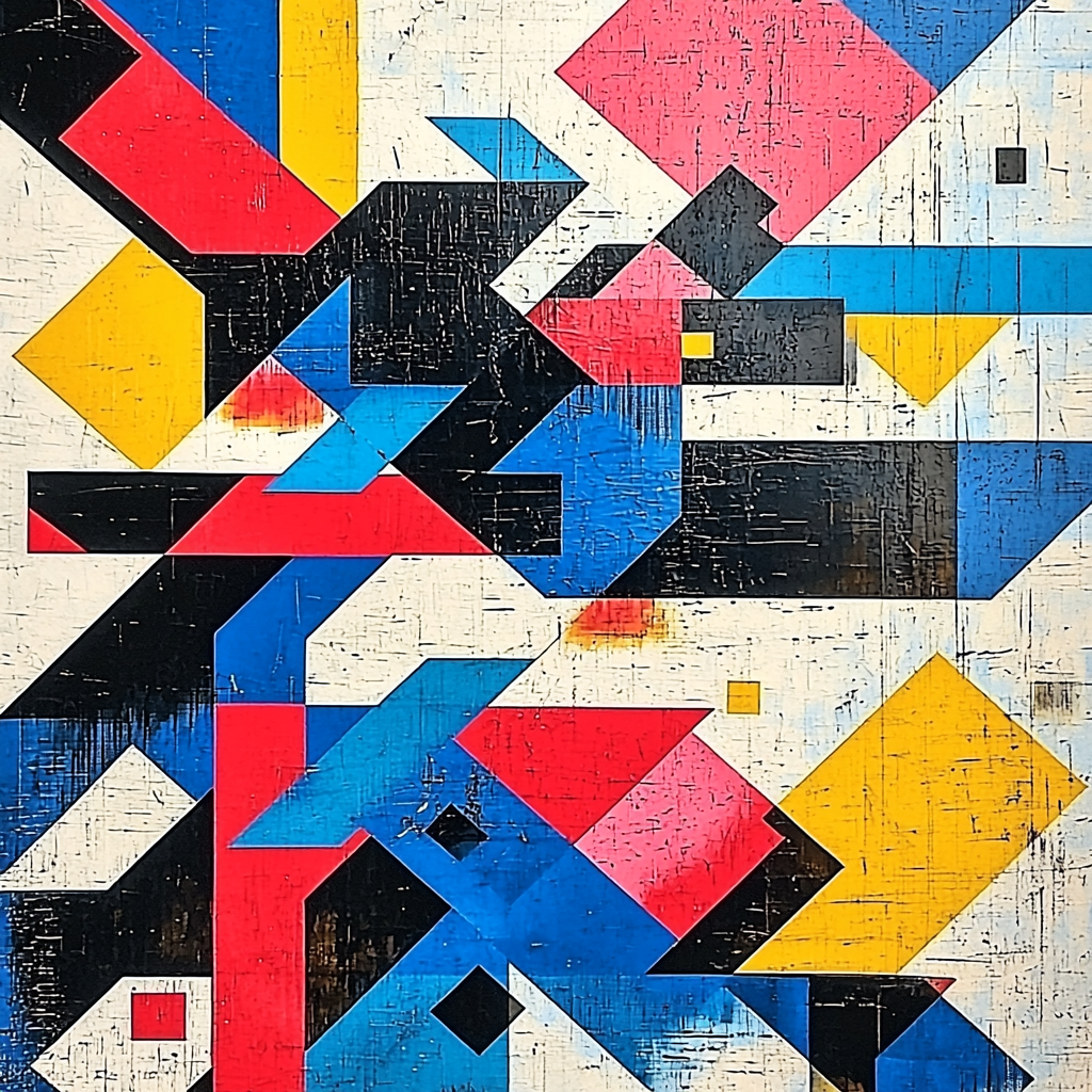 Kazimir Malevich Inspired Vibrant Complexity Numbered Painting Kits