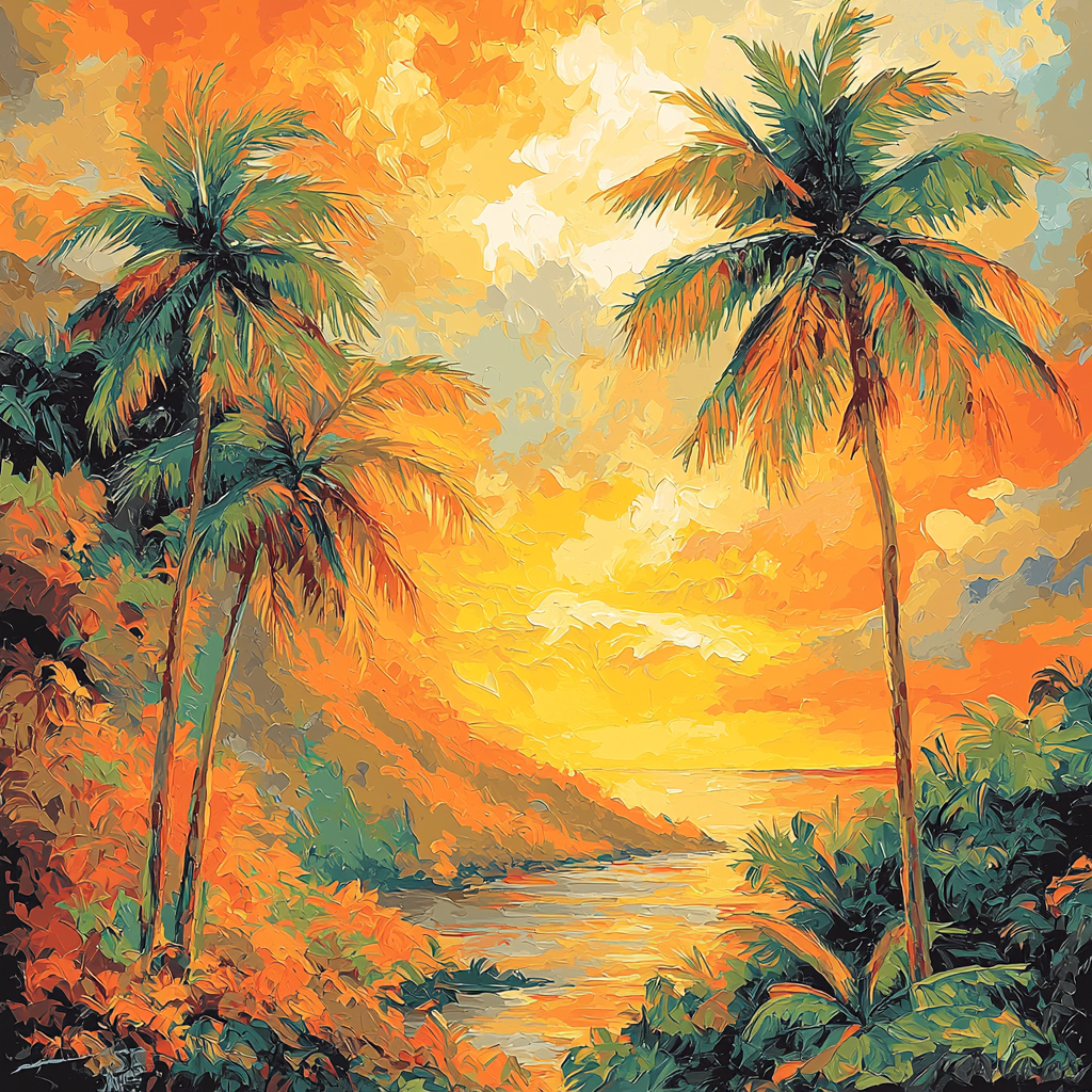 Gauguin Inspired Breezy Tropical Retreat Paint By Number