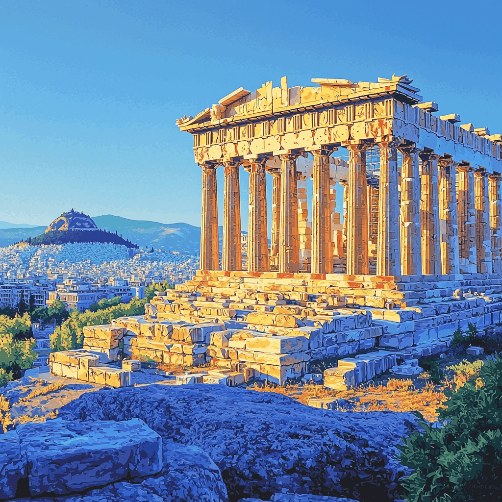 Acropolis Of Athens - Greece Number Painting