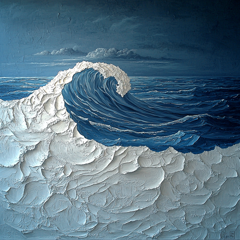 Michelangelo Inspired Elemental Force Of Waves Painting By Numbers Kit