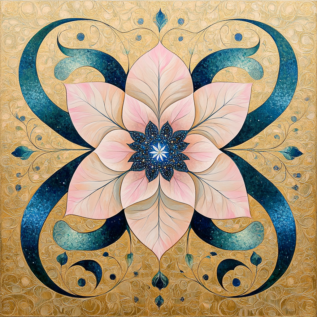 Alphonse Mucha Inspired Floral Nebula Harmony painting number kit