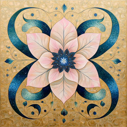 Alphonse Mucha Inspired Floral Nebula Harmony painting number kit