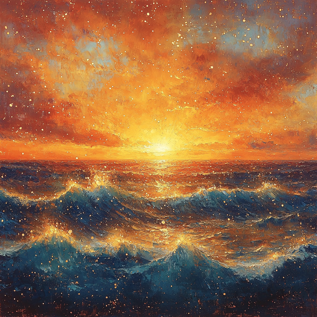 J.M.W. Turner Inspired Golden Hour Seascape Paint By Numbers Kits