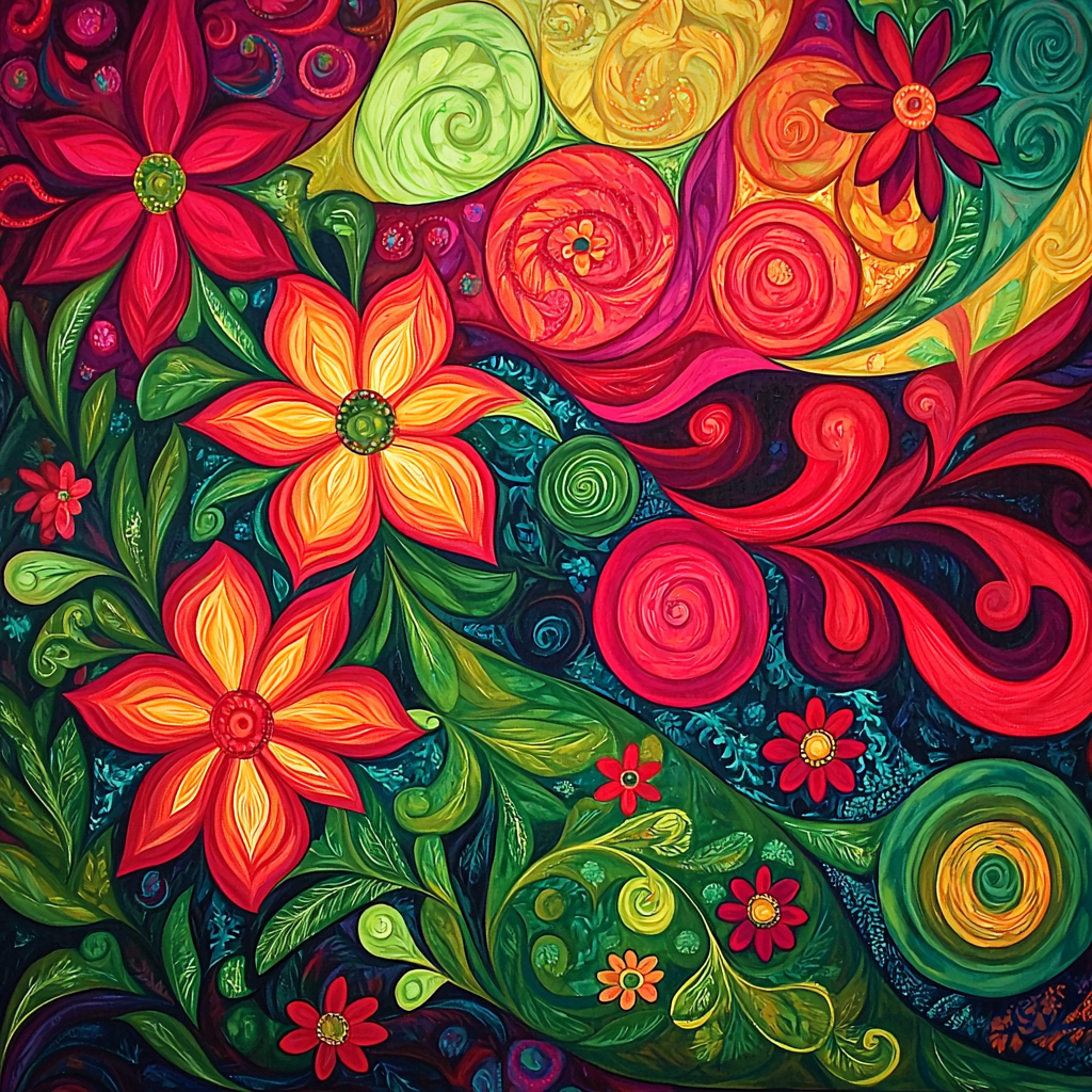 Frida Kahlo Inspired Passion In Bloom DIY Paint By Numbers