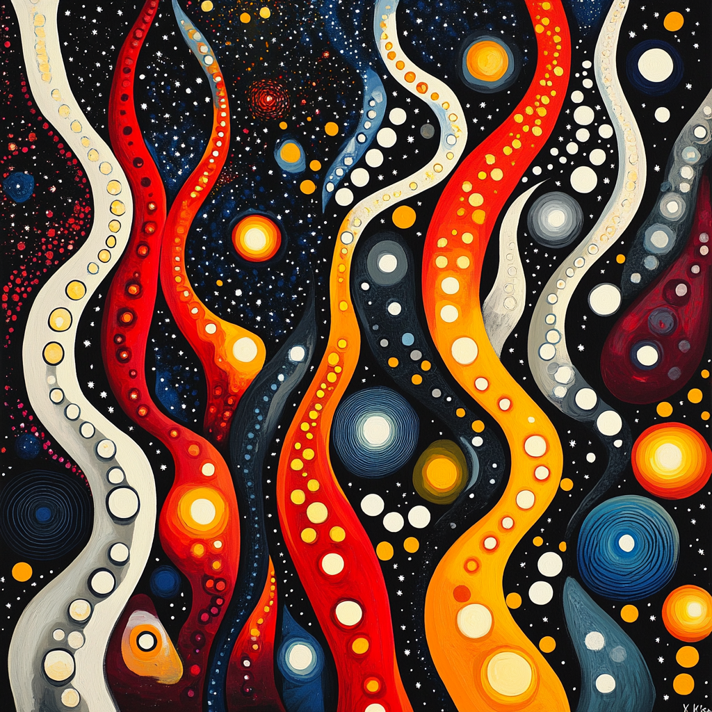 Yayoi Kusama Inspired Cosmic Infinity Garden Paint by numbers art