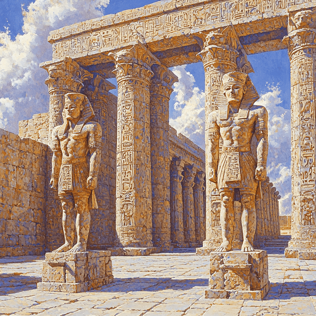 Frederic Leighton Inspired Ancient Temple Guardians DIY Paint By Numbers
