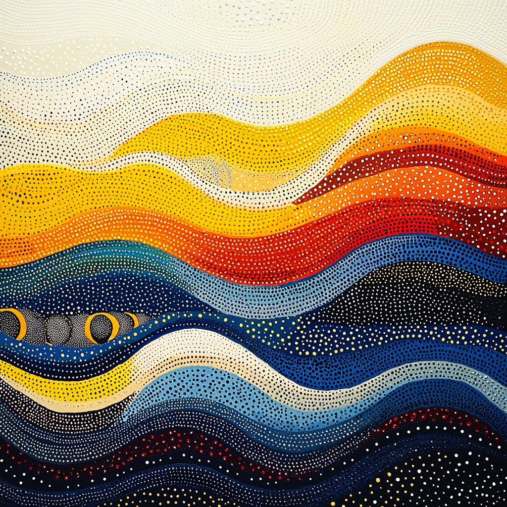 Yayoi Kusama Inspired Ethereal Waves Of Repetition DIY Paint By Numbers