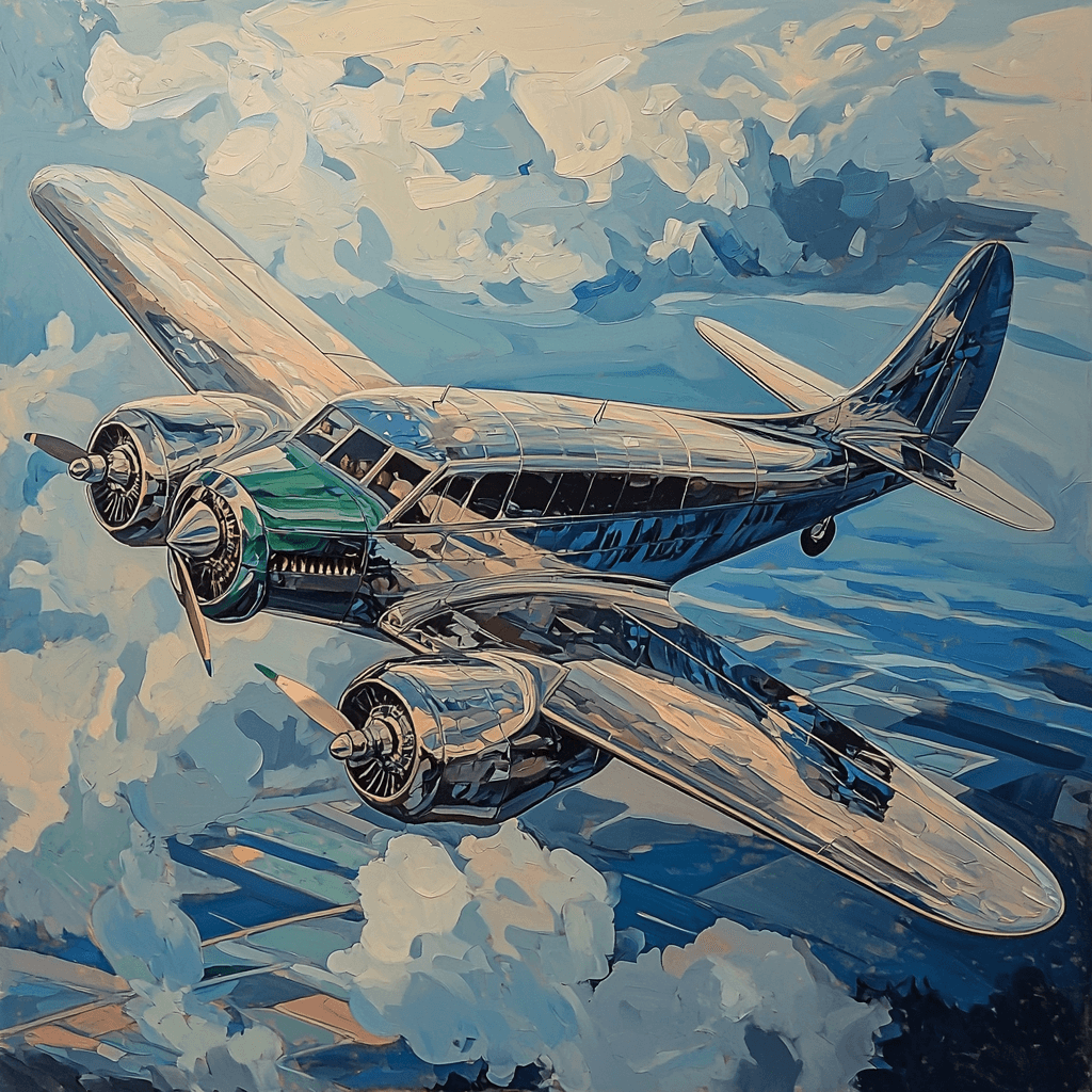 Tamara De Lempicka Inspired Pioneering Flight Marvel Painting By Numbers Kit