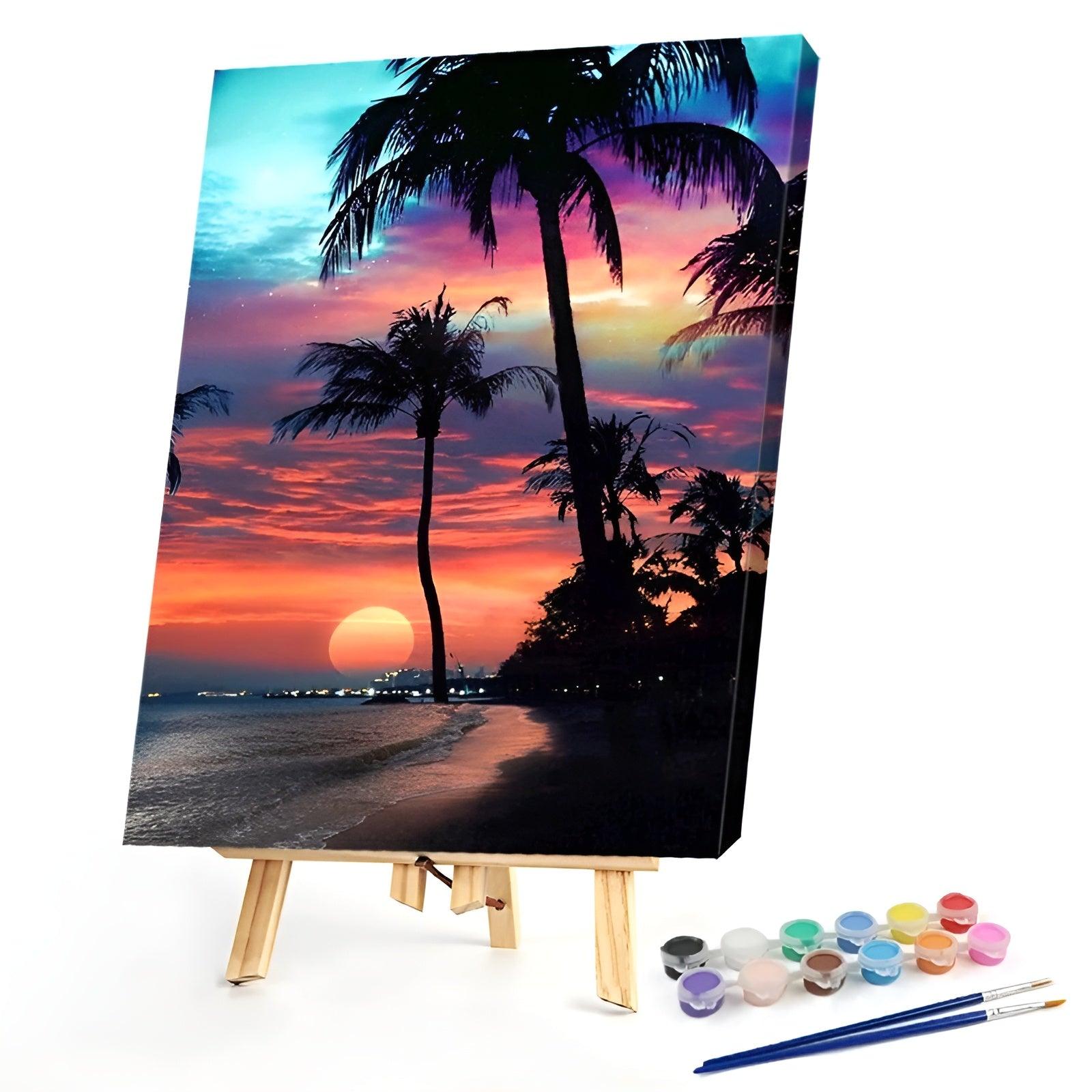 Beach Sunset Acrylic Paint By Numbers Kit – Artistry Rack