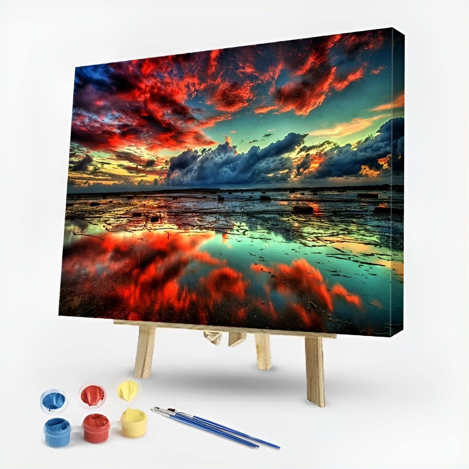 Clouds Themed Paint By Numbers Acrylic Painting DIY Kit – Artistry Rack