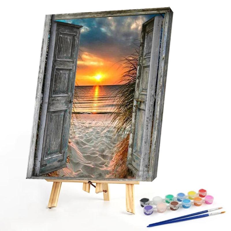 Sunrise Scenery Themed Paint by Numbers Kit