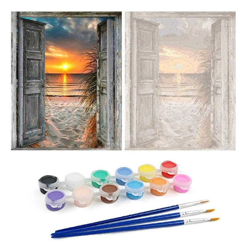 Sunrise Scenery Themed Paint by Numbers Kit