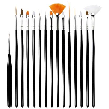 15 Piece Professional Nail Art Painting And Drawing Brush Set - Artistry Rack