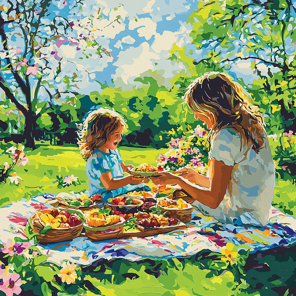 A Picnic Of Love Number Painting