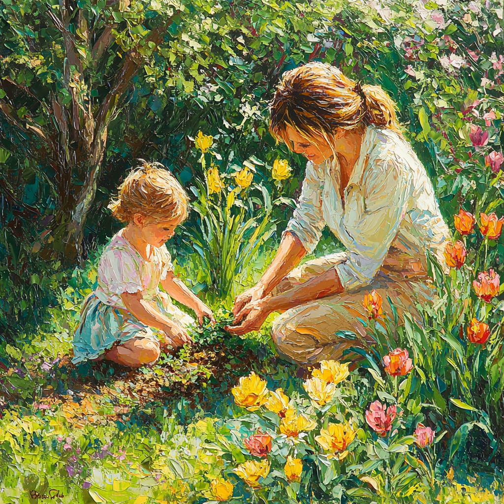 Mom's Garden Sanctuary Paint By Color