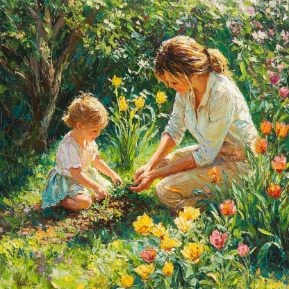 Mom's Garden Sanctuary Paint By Color