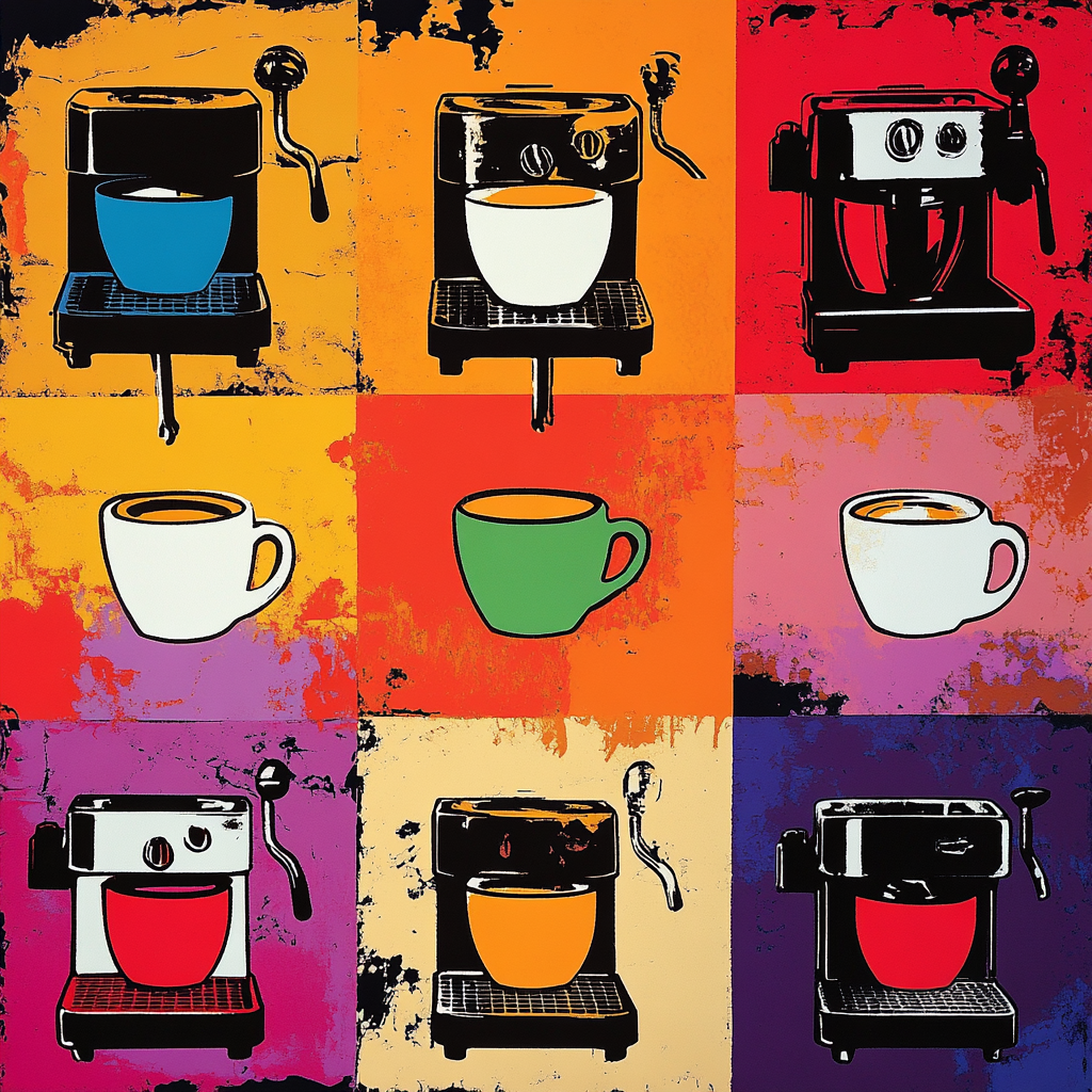 Andy Warhol Inspired Pop Art Coffee Culture paint by number
