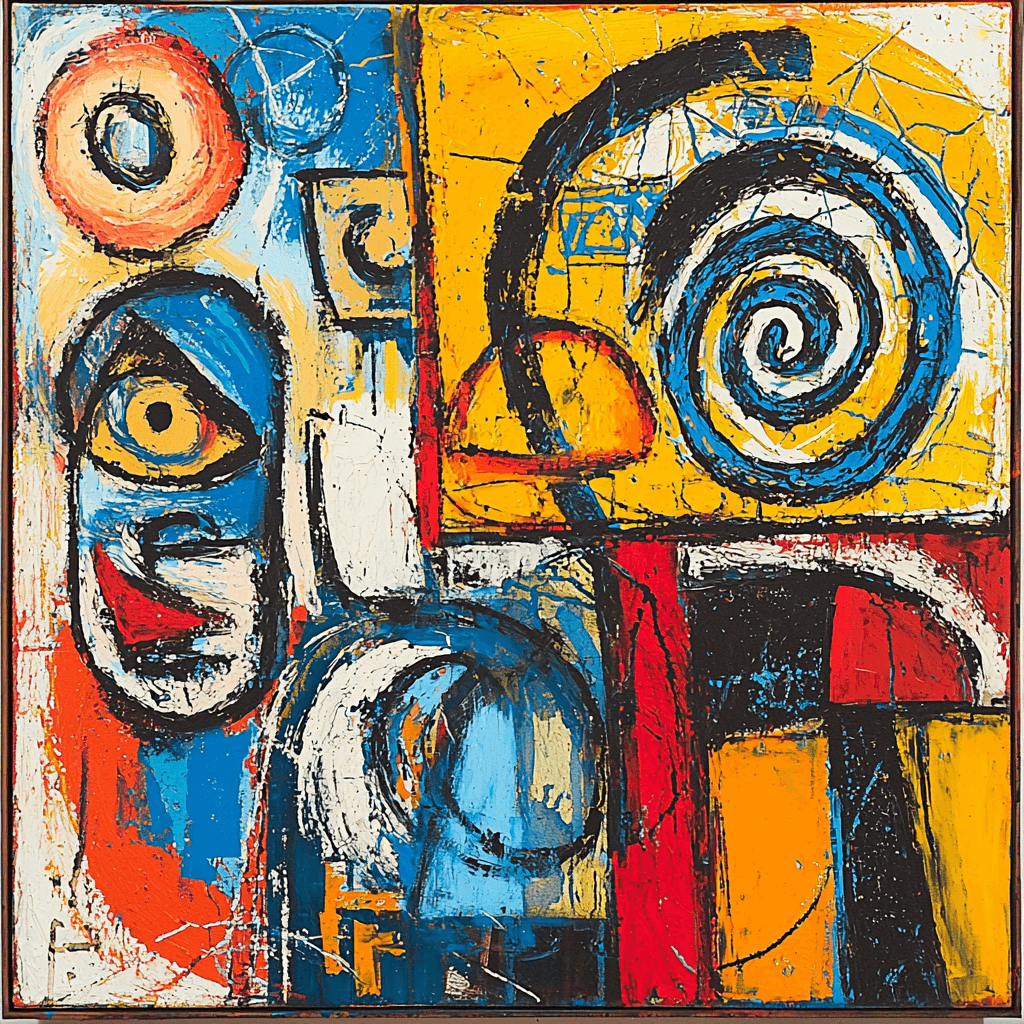 Jean-Michel Basquiat Inspired Eternal Echoes Paint By Color