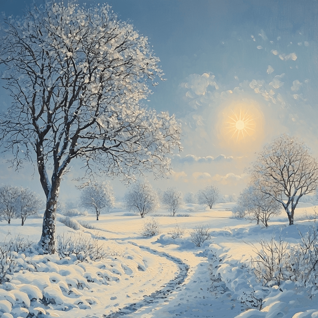 John Nash Inspired Serene Winter Solstice Numbered Painting Kits