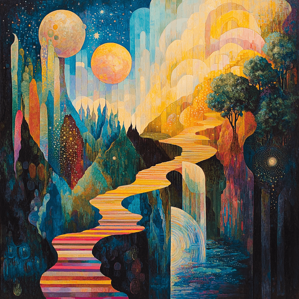 Max Ernst Inspired Illuminated Dreams Paint By Numbers Art