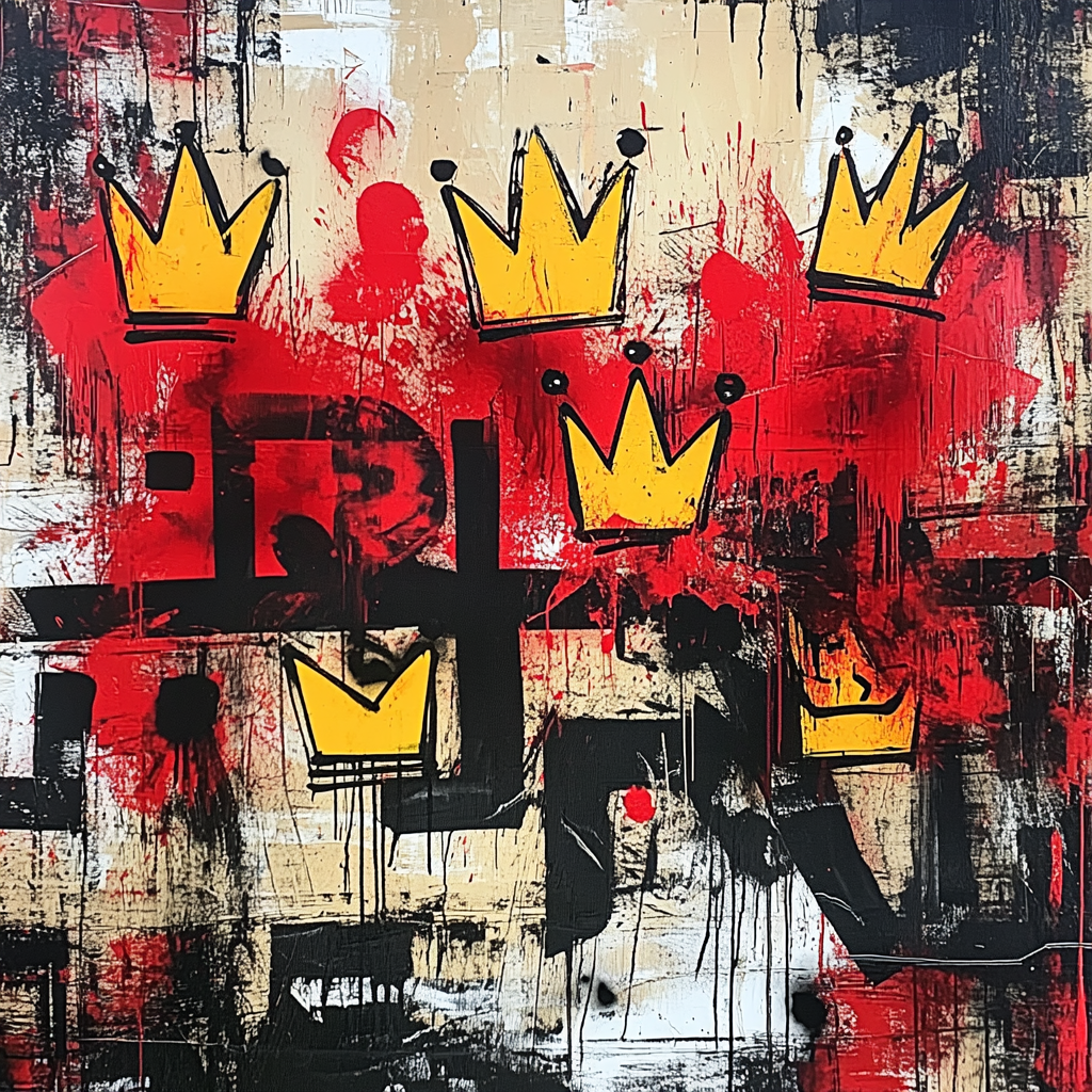 Jean-Michel Basquiat Inspired Urban Crown Of Identity Paint by numbers art
