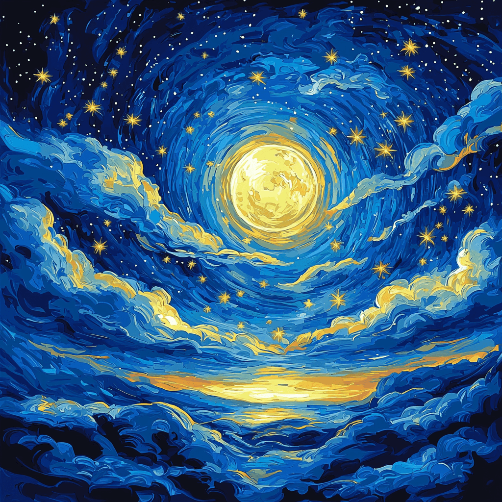 Vincent Van Gogh Inspired Celestial Skies Of Inspiration DIY Paint By Numbers
