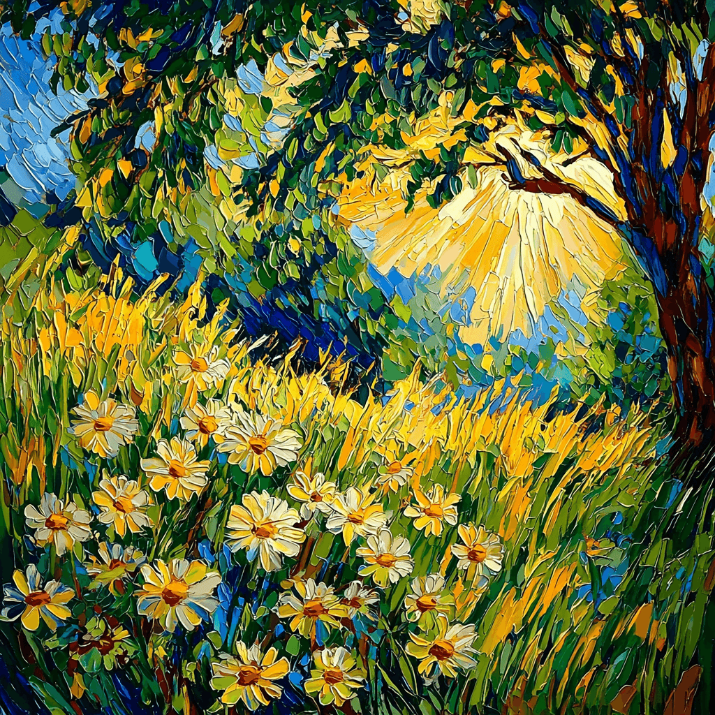 Vincent Van Gogh Inspired Serene Sunlit Meadow DIY Paint By Numbers